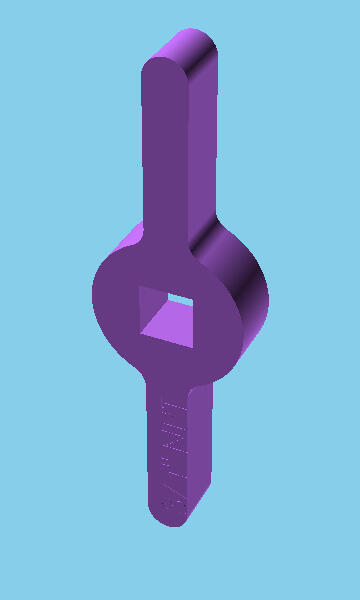 Half-inch NPT tap holder.